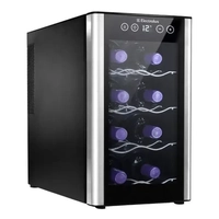 Adega de Vinho Climatizada Electrolux 8 garrafas Uma Porta Acabamento em Alumínio (ACB08) - Bivolt