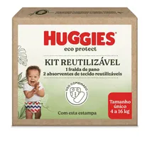 Kit Fralda Huggies Eco Protect + Absorventes