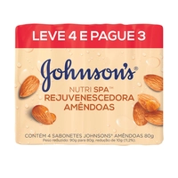 Sabonete Johnson&amp;Johnson Nutri Spa Rejuvenescedora Amendoas 80g Leve 4 Pague 3