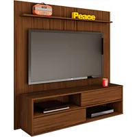 [Shoptime]  Painel para TV Até 47 Polegadas com Suporte Dallas Imbuia - At Home por R$ 186