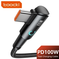 [Imposto Incluso] Toocki Tipo C para Tipo C Cabo LED, 5A Carregamento Rápido