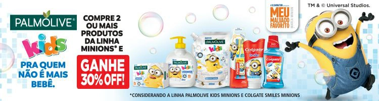 Ganhe 30% OFF na compra de 2 ou mais produtos da linha Minions!