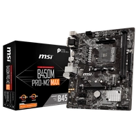 Placa Mãe MSI B450M PRO-M2 MAX, Chipset B450, AMD AM4, mATX, DDR4