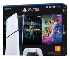 Console Sony PlayStation 5 Digital Slim 1TB – Branco + Jogos Returnal e Ratchet & Clank + Controle Sem Fio DualSense Branco