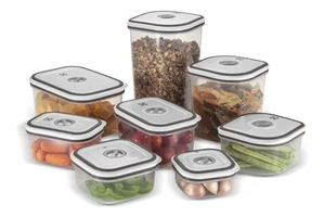 Kit 8 Potes Herméticos Electrolux com Tampa Branca