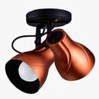 Spot Sobrepor Duplo Direcionável Octa Plus Cobre 2xE27 Bivolt  Design Moderno Quarto/Sala