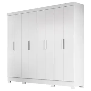 Guarda-roupa Casal 8 Portas 4 Gavetas Branco