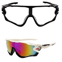 Óculos Bike Ciclismo Espelhado + Modelo Noturno Transparente