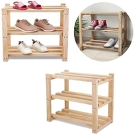 Sapateira de Pinus 3 Andares para 6 Pares