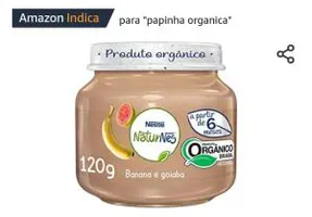 (Recorrência) Papinha Orgânica, Goiaba e Banana, Naturnes, 120g