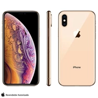 iPhone XS Dourado, com Tela de 5,8", 4G, 64 GB e Câmera de 12 MP