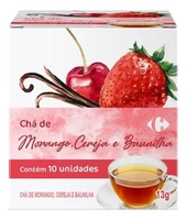 Chá de Morango Carrefour 10 Sachês 13g