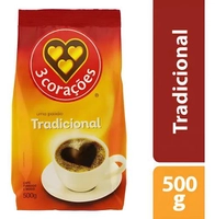 [Regional/ LV 6 R$23,66 un] Café Em Pó Torrado E Moído Tradicional 500g 3 Corações