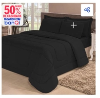 [Banqi R$ 49] Kit Edredom Aconchego Casa Dona Dupla Face Casal