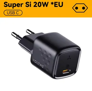 [Moedas R$ 12/Cupom/FreteGrátis] Volme 20w mini usb tipo c carregador de carregamento rápido carga rápida qc4.0 3.0