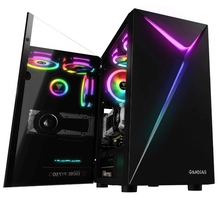 Gabinete Gamer Gamdias Argus E4 Elite, RGB, Mid Tower, Vidro Temperado, Black, Sem fonte, Com 1 Fan
