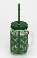Copo com Canudo New Symmetric Verde 450ml - Home Style - R$ 8