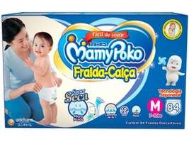 Fraldas Calça MamyPoko Tam. M 84 Unidades - Dupla Proteção