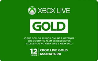 [AME R$180] Assinatura Xbox Live Gold (Código digital) 12 Meses - R$200