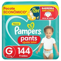 Fralda Pampers Pants Ajuste Total G - 144 fraldas