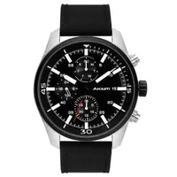 Relógio akium masculino couro preto - 03d70gl06a - R$195