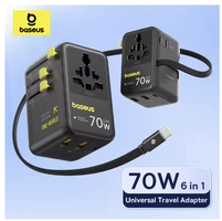 Baseus GaN Carregador Adaptador de Viagem Universal 70W Tipo-C