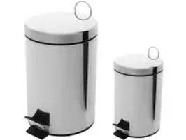 Kit Lixeira Inox com Pedal e Tampa 3L e 12L