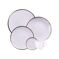 Aparelho De Jantar 20 Peças Tramontina Canyon Em Porcelana Marmorizada