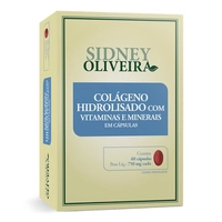COLÁGENO HIDROLISADO + VITAMINAS + MINERAIS SIDNEY OLIVEIRA 60 CÁPSULAS