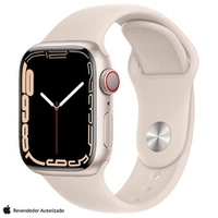 Apple Watch Series 7 (GPS + Cellular, 41mm) -Caixa de Alumínio Estelar