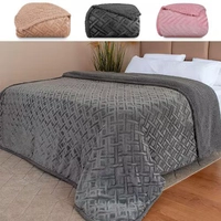 Coberdrom Edredom Manta Queen Aveludado com Sherpa Soft Dupla face - BF Colchões - Preto