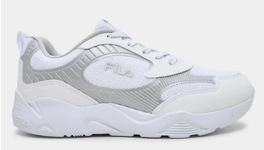 Tênis Fila Axion Feminino Branco Prata