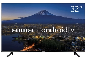 Smart TV AIWA 32” Android HD Borda Ultrafina HDR10 Dolby Áudio AWS-TV-32-BL-02-A