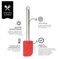 Mimo Style Espátula Com Cabeça de Silicone e Cabo em Inox