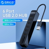 Orico HUB USB 2.0 6 Portas SD TF