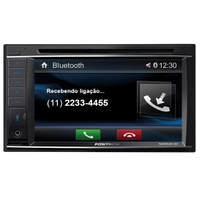 Central Multimídia Pósitron SP8520BT Duble DIN com Tela de 6,2" Touchscreen, Entradas USB e Auxiliar, Bluetooth, SD-Card e Controle Remoto - R$ 476,91
