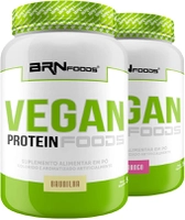 Kit 2x Vegan Protein Baunilha e Morango 2kg - BRN Foods