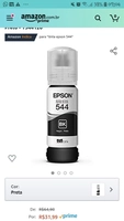 Garrafa De Tinta Original Epson Ecotank 544 Preto - T544120 | R$32