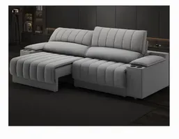 Sofá Murano 2,00m com porta copos e USB - NETSOFAS
