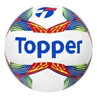 Bola Society Topper Slick 24 Branco/Azul/Vermelho