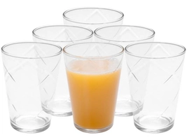 Jogo de Copos de Vidro 265ml 6 Peças - Nadir Maracatu - R$10