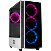 Gabinete Gamer Redragon Grapple, Mid Tower, Vidro Temperado, White, GC-607WH, Sem Fonte, Sem Fan