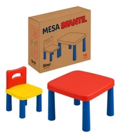 Mesinha Infantil Para Atividades Com 1 Cadeira