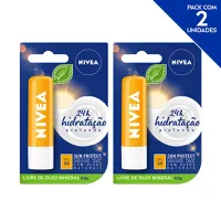 NIVEA Protetor Solar Hidratante Labial Sun Protect Alta Proteção FPS 30 4,8 g - 2 unidades | R$16