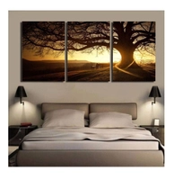 [Ame 50%] Quadro 75x150cm Árvore por do sol.