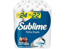 Papel Higiênico Folha Dupla Sublime Softys 24 rolos