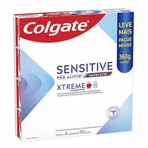 [3unid | REC | +POR- | R$ 27,43/pack] Sensitive Pro Alívio Xtreme Creme Dental Colgate 4x90g
