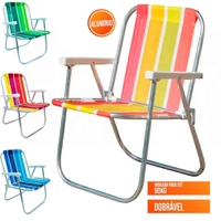 Cadeira Alta de Praia Botafogo - Alumínio - Diversas Cores