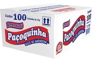 Paçoca Rolha Amendupã 100un 1,5kg Caixa