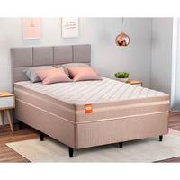 Cama Box de Casal Inducol Jaguar com Molejo Ultralastic 64 x 138 x 188cm - Bege